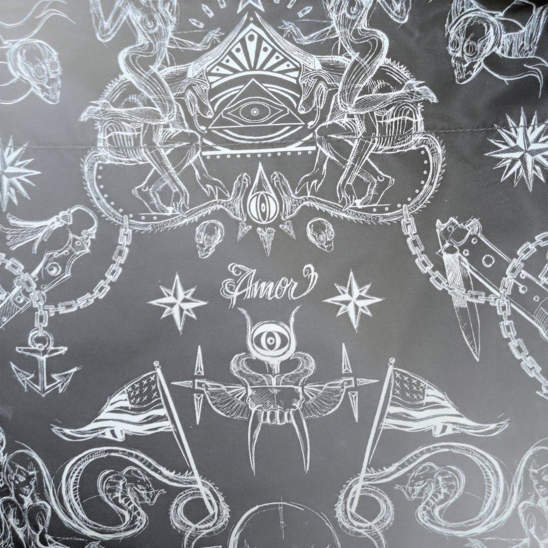 Givenchy ブラック タトゥー プリント リュックサック