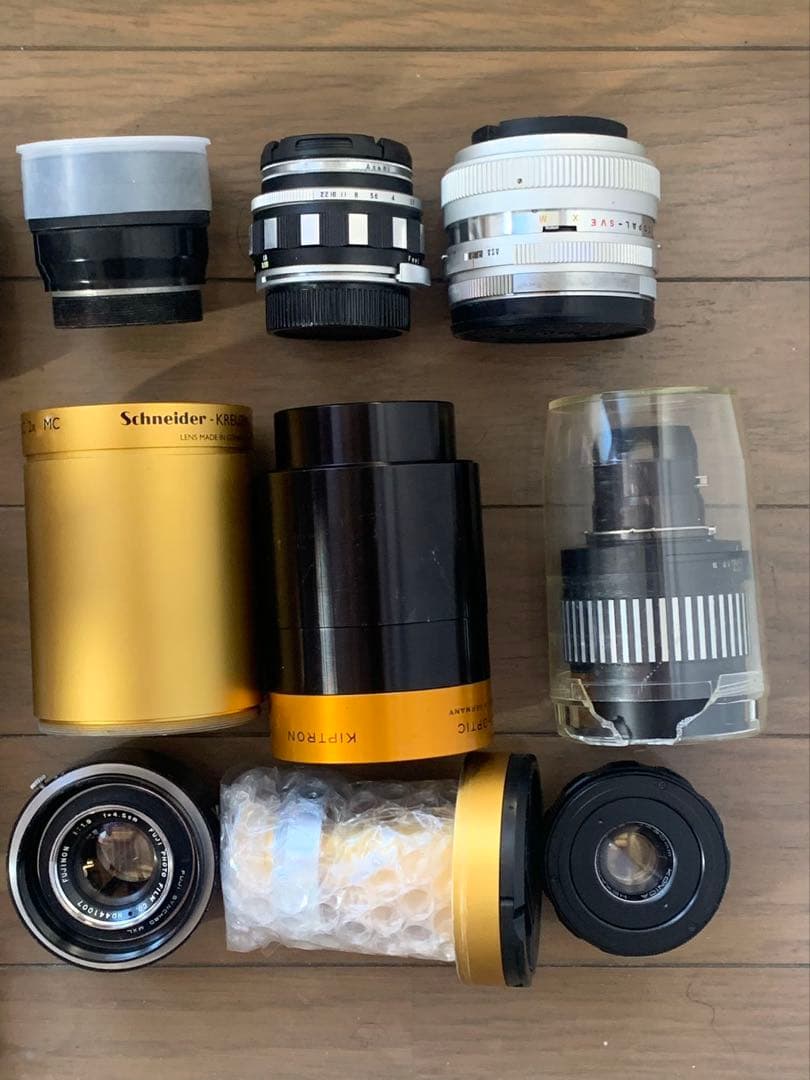 ジャンク品 カメラbody4点とレンズ　9点 セッド分解部品