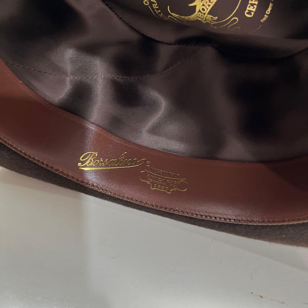 未使用　ボルサラリーノCervelt 黒 ウール フェルトハット　サイズ61