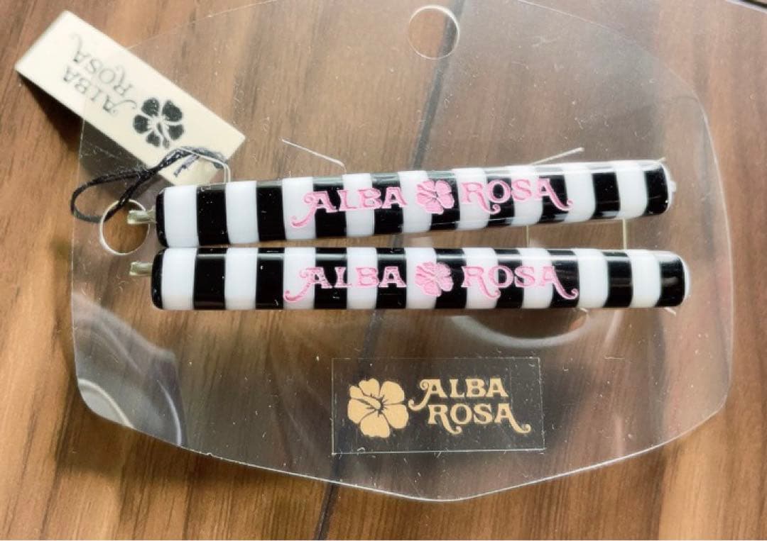 アルバローザ　幻の超レアボーダーアクリルバングルとヘアピンセット　平成ギャル