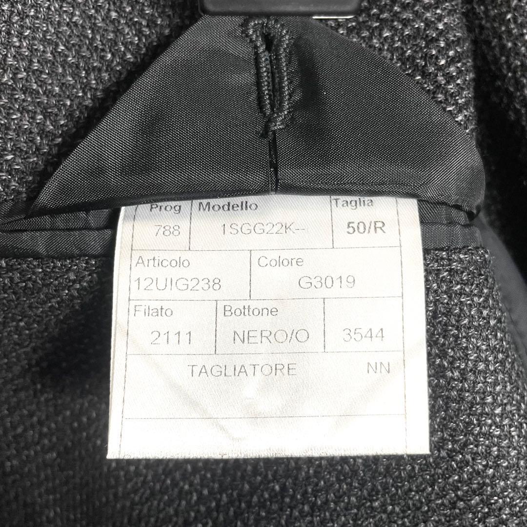 極美品 タリアトーレ ジャケット ブラック ホップサック メンズ XL LL