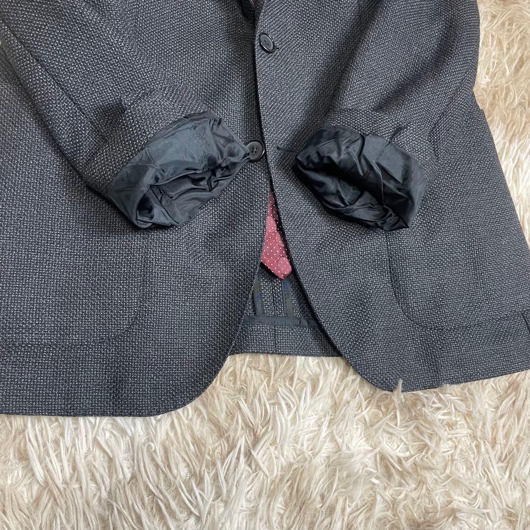 極美品 タリアトーレ ジャケット ブラック ホップサック メンズ XL LL