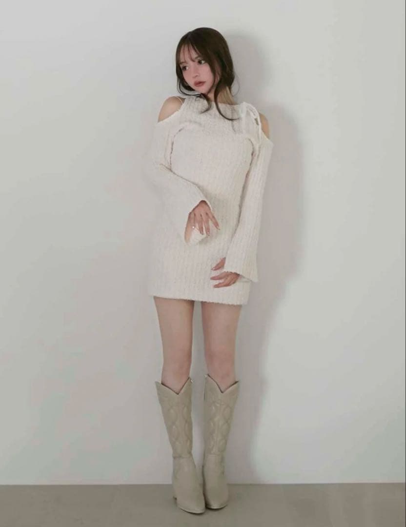 ワンピース andmary Nora knit mini dress
