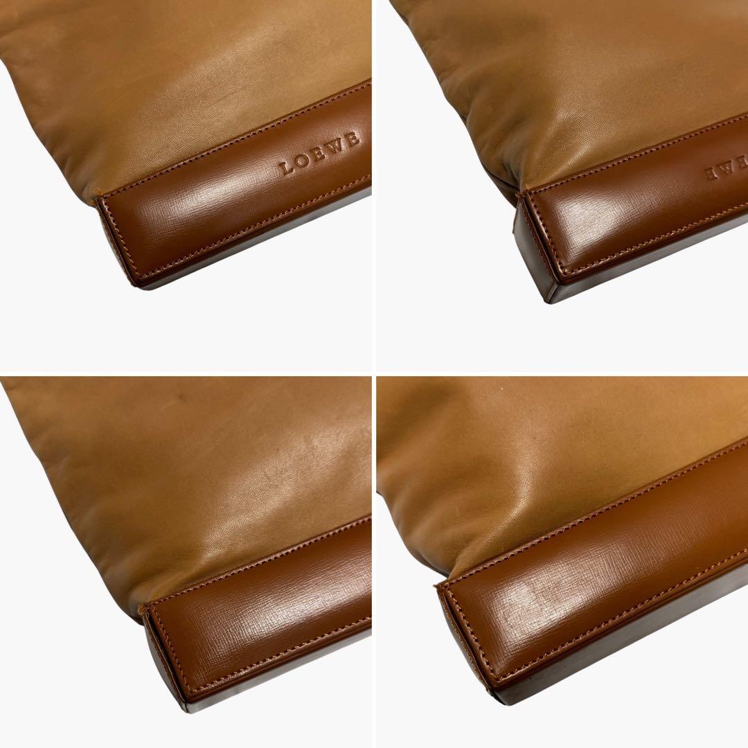 美品✨LOEWE ロエベ　ロゴ型押し　ハンドバッグ　A5収納可