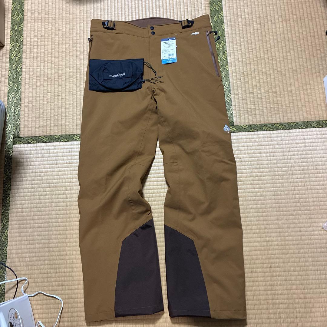 1回使用　モンベル ドライテック インシュレーテッドパンツ XL ブラウン