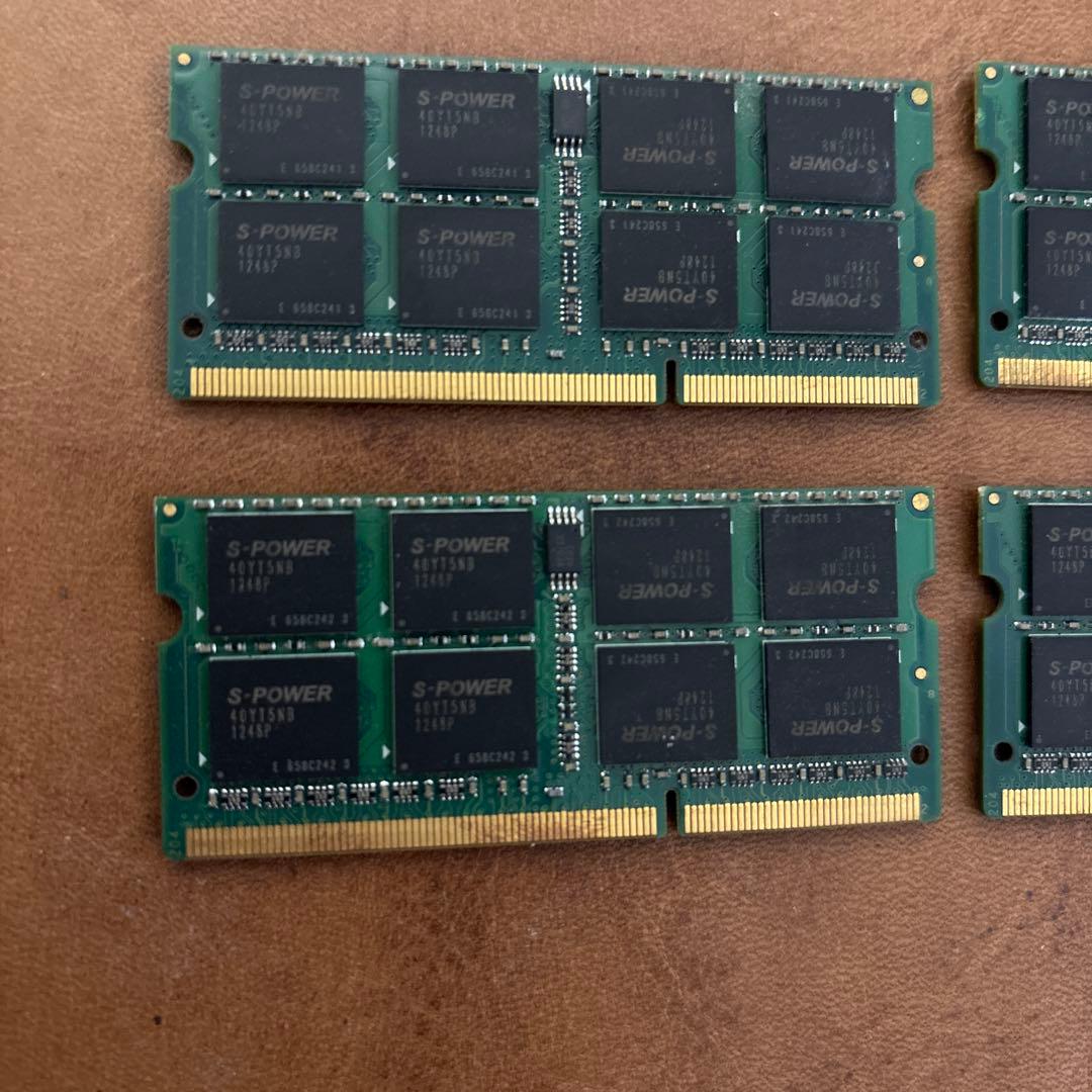 ノートPC用メモリ 32GB (8GB×4枚) DDR3 1333 ジャンク扱い