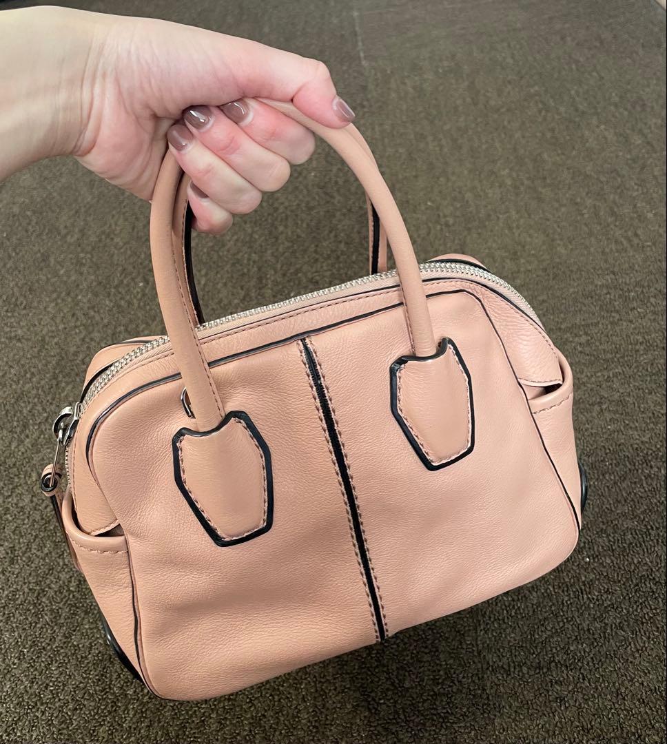未使用美品！TOD'Sハンドバッグ ショルダー ピンクベージュ