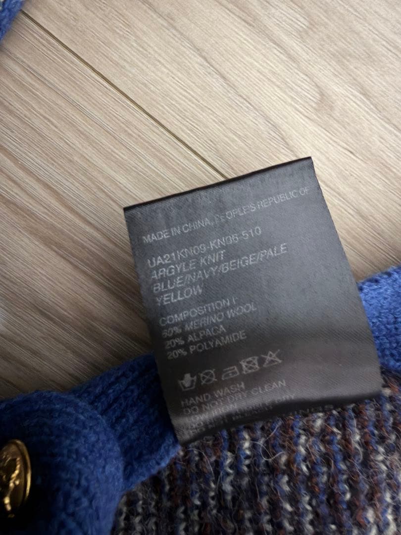 美品　WALES BONNER アーガイル ニット（OURs rose着用）