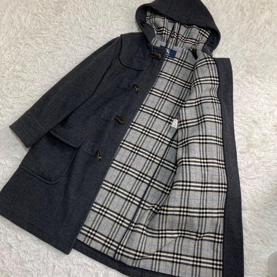 15951✨美品✨バーバリーロンドン ダッフルコート ブルーノバチェック グレー