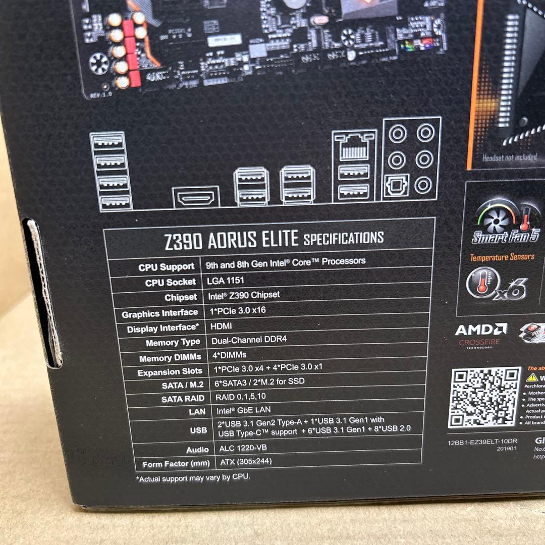 GIGABYTE Z390 AORUS ELITE ゲーミングマザーボード
