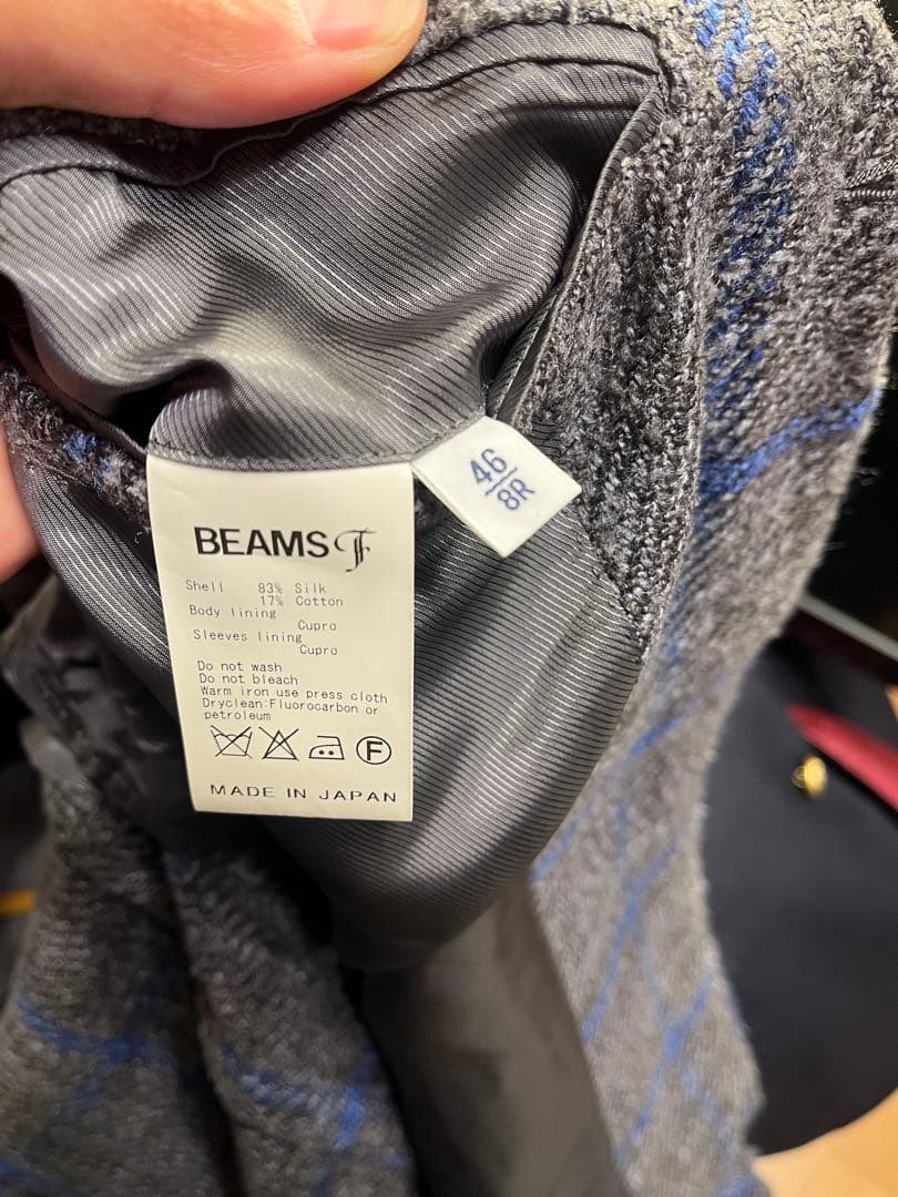 ビームスエフ　ジャケット　チェック柄　46