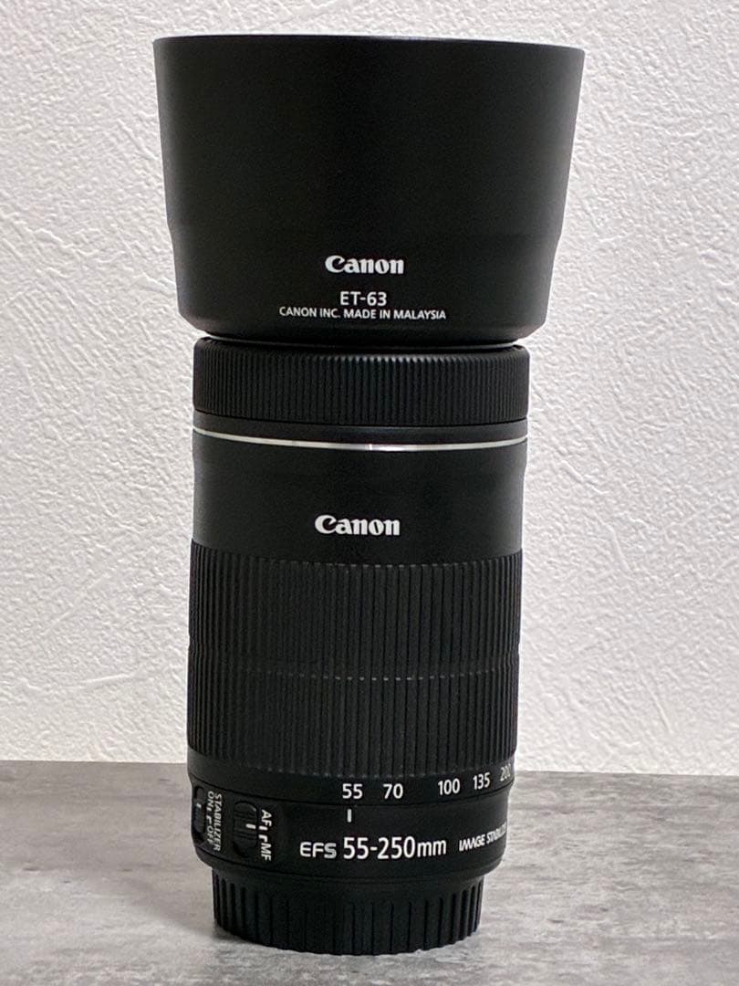 ⭐️美品⭐️Canon EF-S55-250mm IS STM フード付き望遠レンズ