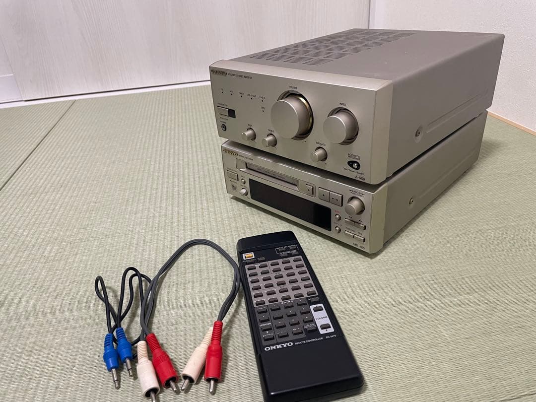 ONKYO A-909　MD-105 ミニコンポ シルバー　即日発送！