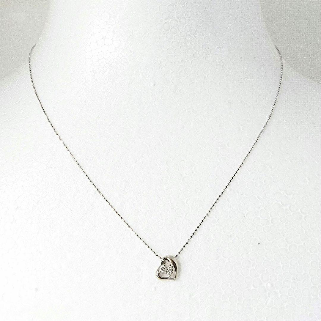 MK商品 4°C K18WG ダイヤモンドネックレス