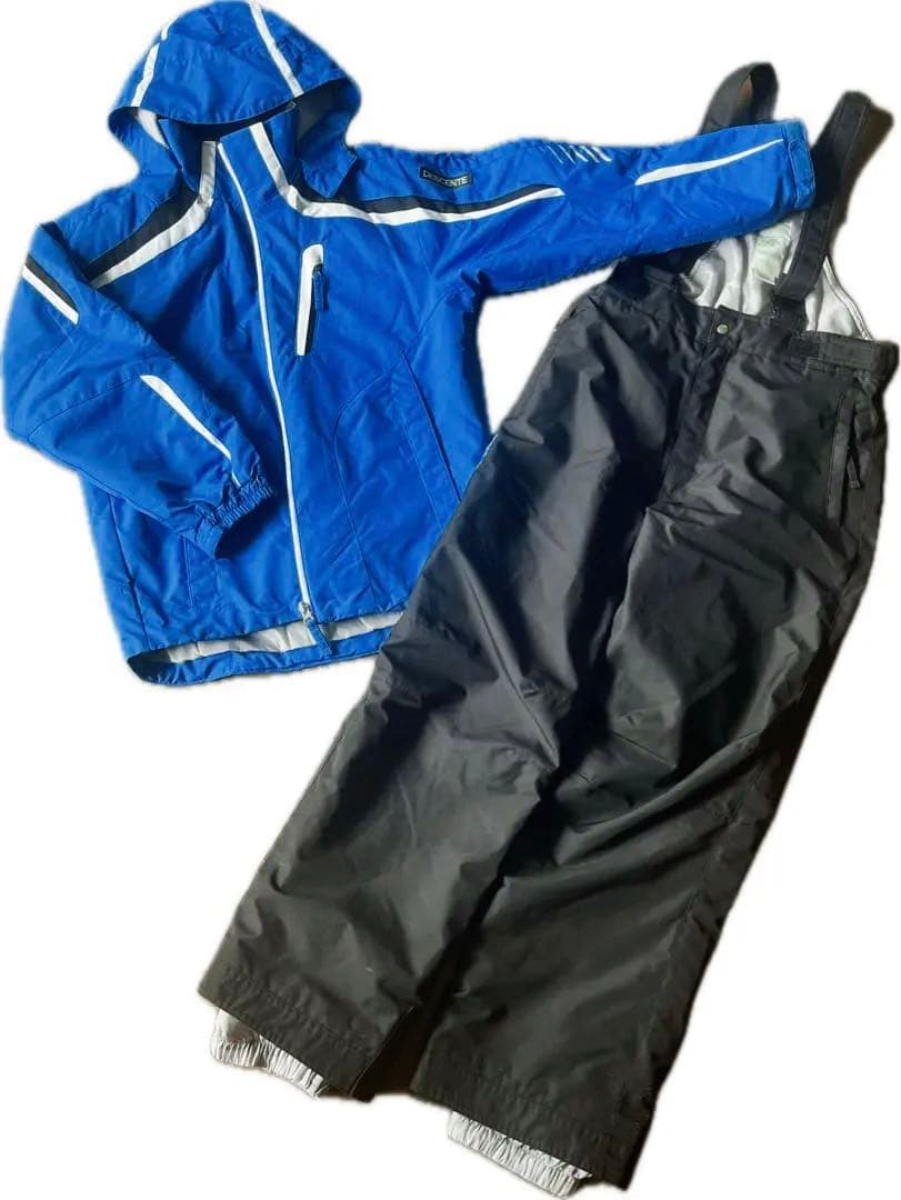 【値下げ！】デサント 子供用スキーウェア上下145〜165+ヘルメット・ゴーグル