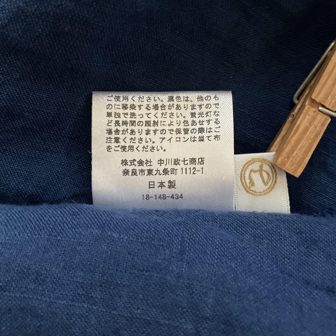 ☆新品未使用☆ 【中川政七商店】麻のチュニックワンピース　M　ブルー　日本製
