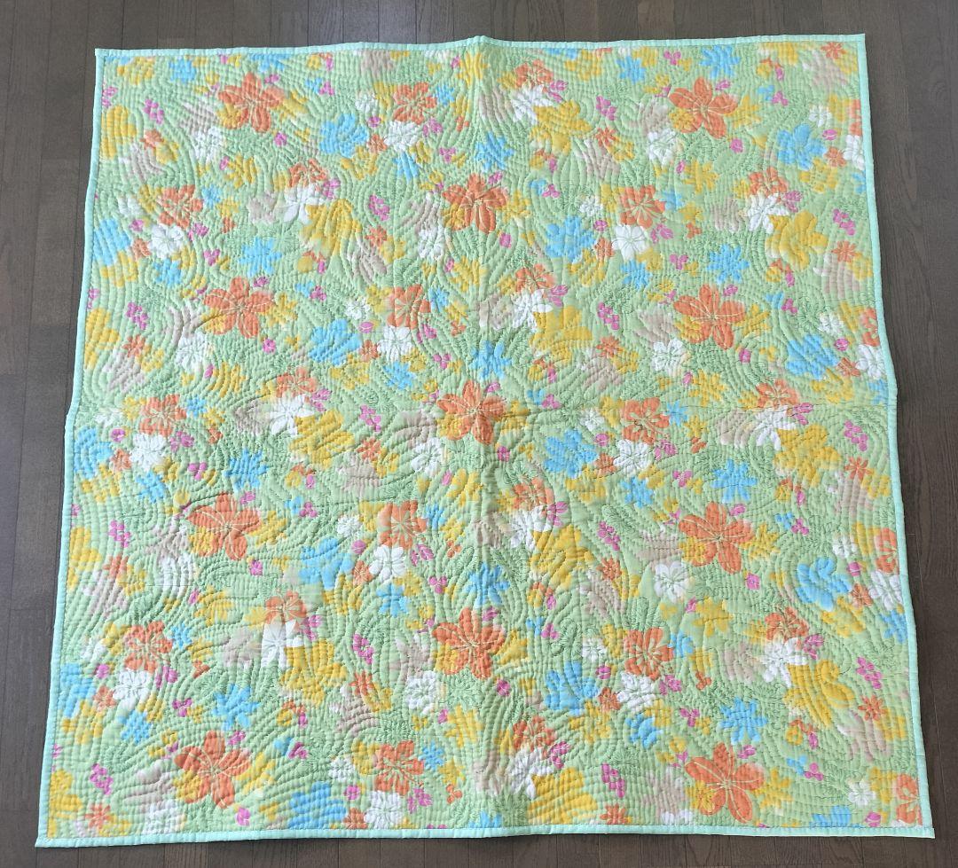 ハワイアンキルト　マルチマット　タペストリー　ハンドメイト