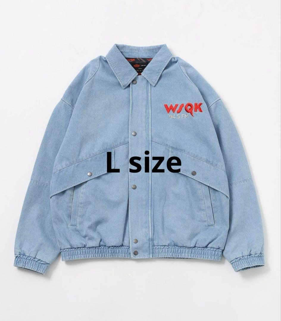 ストレンジャーシングス コラボデニムブルゾン　ライトブルー　L