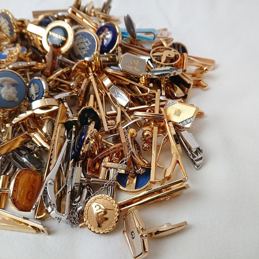 総重量860g セリーヌ ウェッジウッド他 タイピン カフリンクス 大量 まとめ