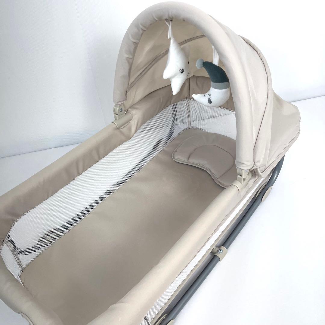 【美品】thinkmax多機能ベビーベッド ベージュ