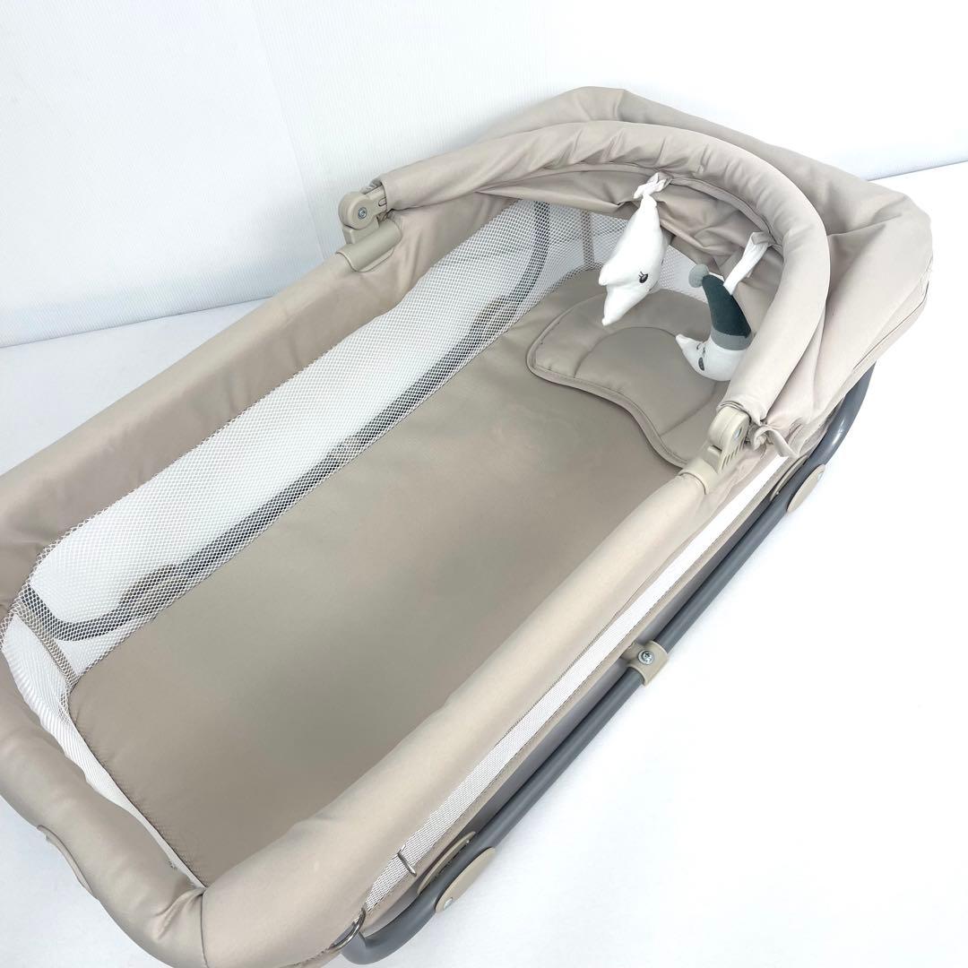【美品】thinkmax多機能ベビーベッド ベージュ