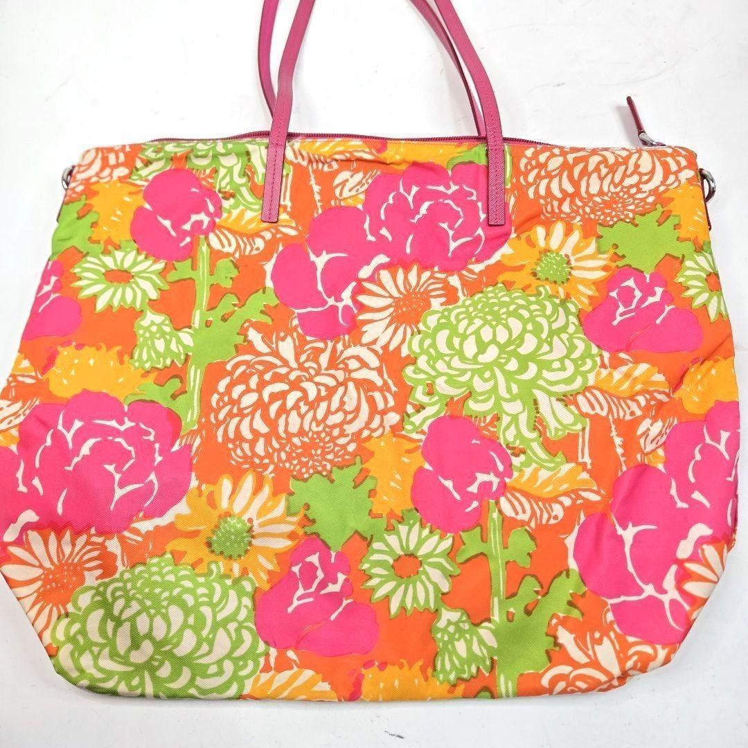 極美品 PRADA 2way トートバッグ ボタニカル ショルダー カード付