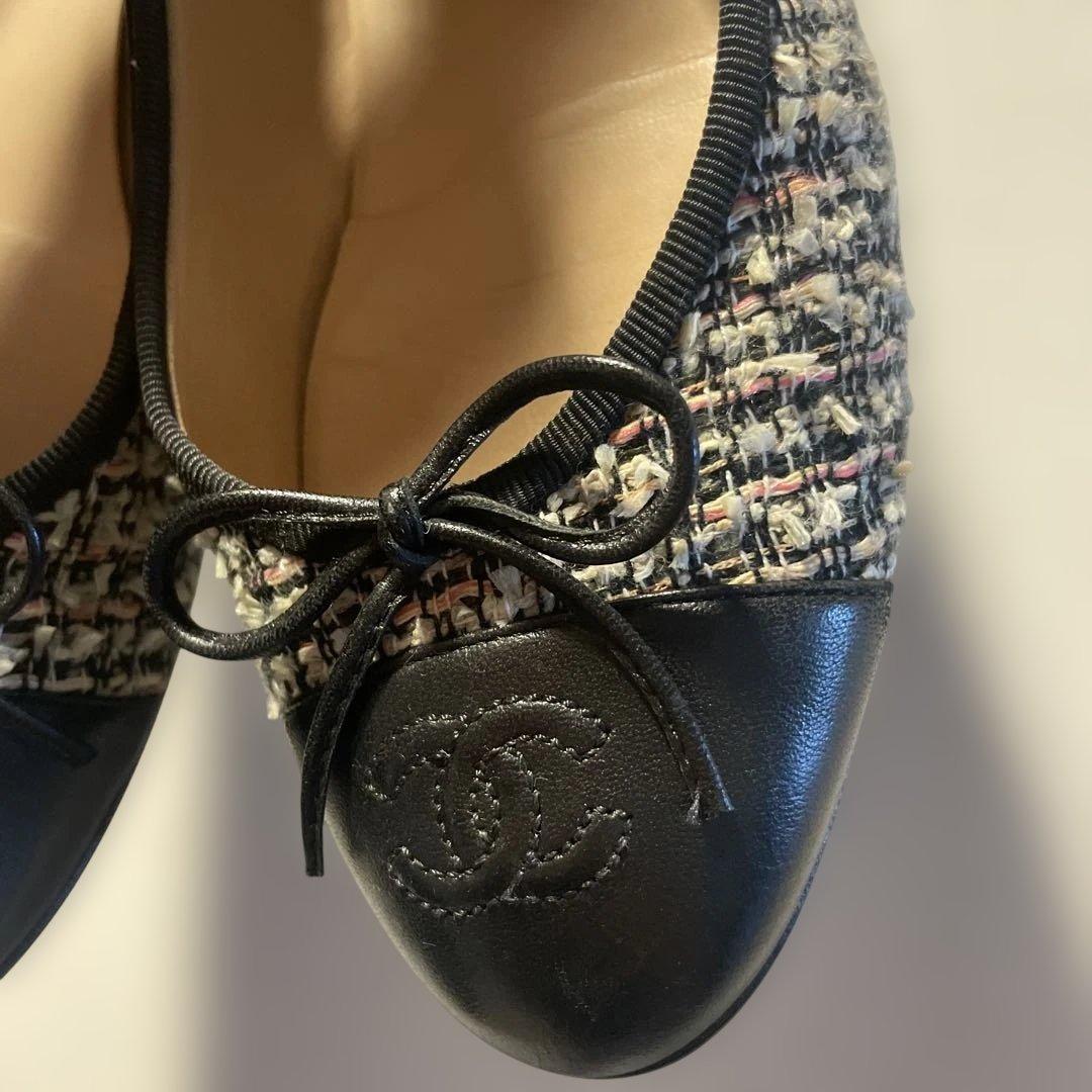 CHANEL バレリーナ　ツイード