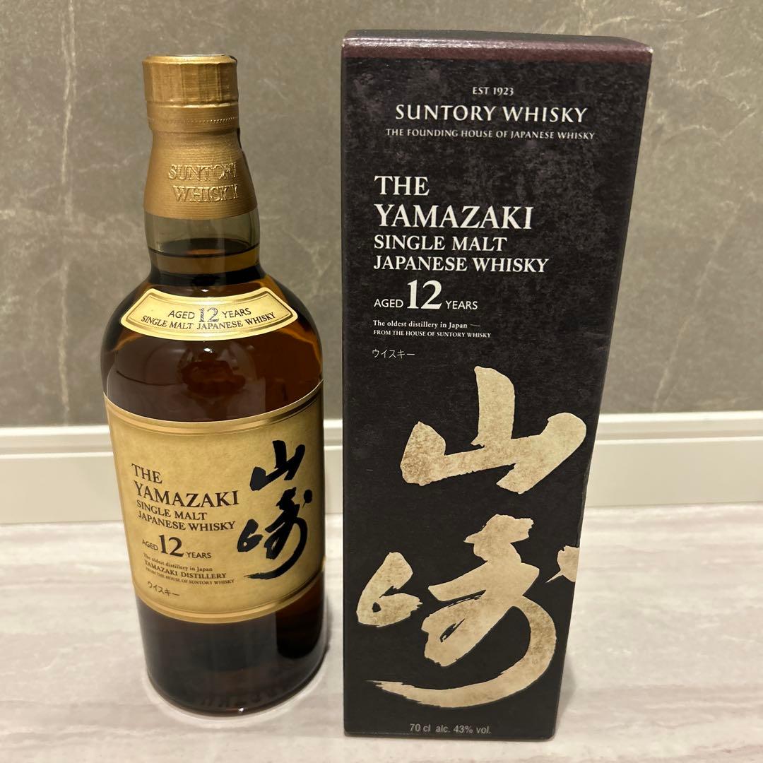 【未開封】山崎 12年 シングルモルトウイスキー 700ml 裏面中国語ラベル