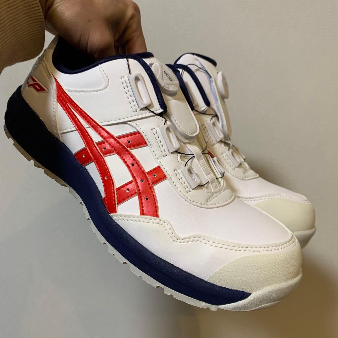 【新品】 アシックス asics ウィンジョブCP209 白×赤×紺 27cm