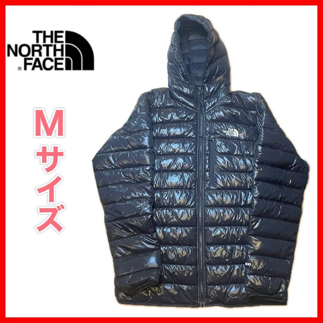 THE NORTH FACE ダウンジャケット フード　パーカー　Mサイズ　黒系