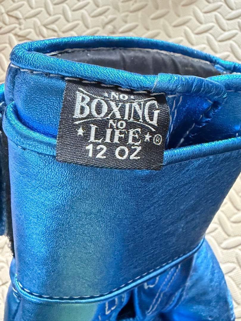 【新品】NO BOXING NO LIFE トレーニンググローブメタリックブルー