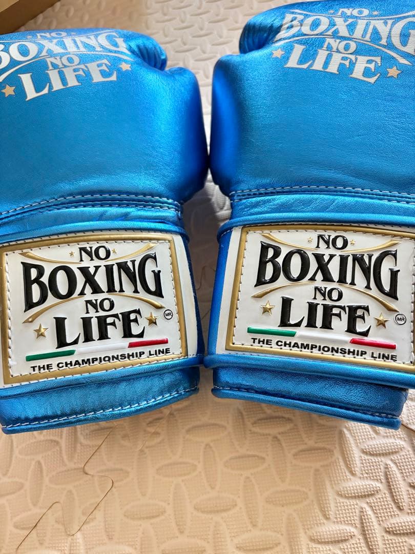 【新品】NO BOXING NO LIFE トレーニンググローブメタリックブルー