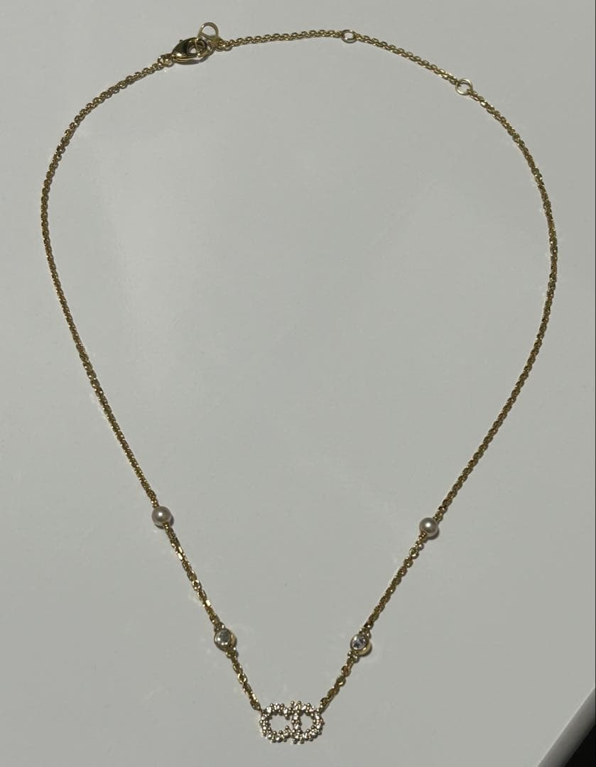 Christian Dior ネックレス パール クリスタル