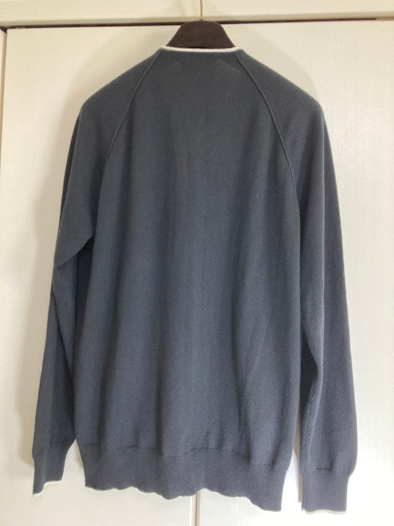 ☆ 美品☆ エルメス　カシミアコットンVネック　ニットセーター　L