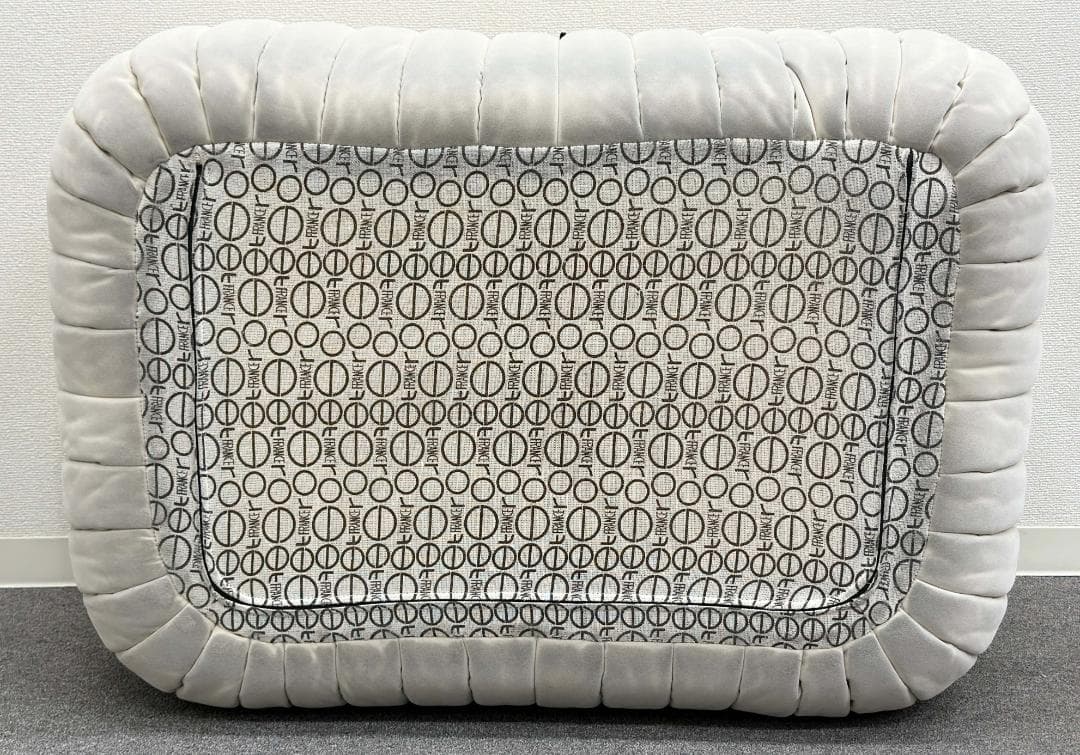 ■リーン・ロゼ■ロゼサンドラ　パフ　オットマン　オフホワイト系　クッションソファ