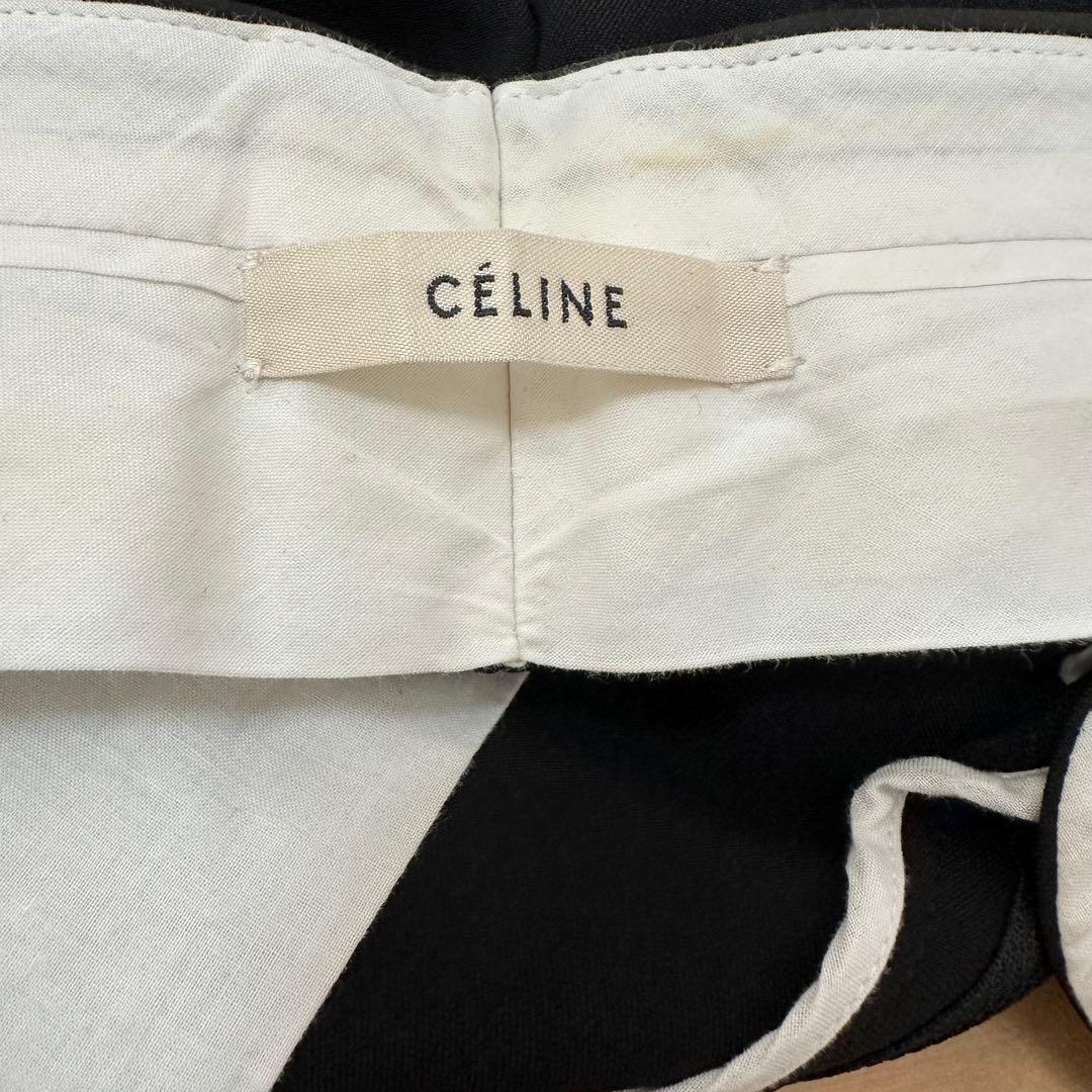 CELINE黒テーパードパンツ　フィービファイロ