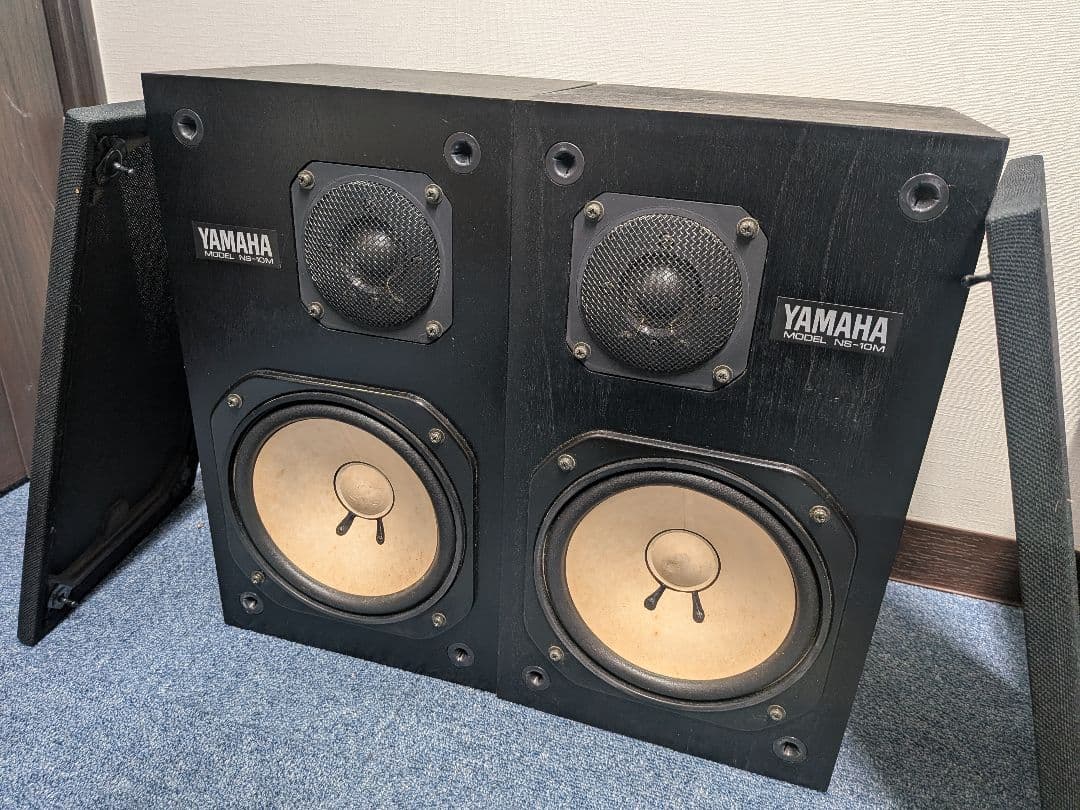 【稼働品】希少な　YAMAHA NS-10M 同シリアルナンバー　ネット付き