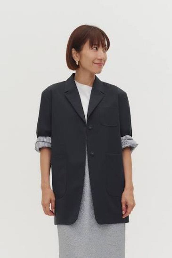 rrrrin ヨリ　オーバーライト テーラードジャケット ネイビー