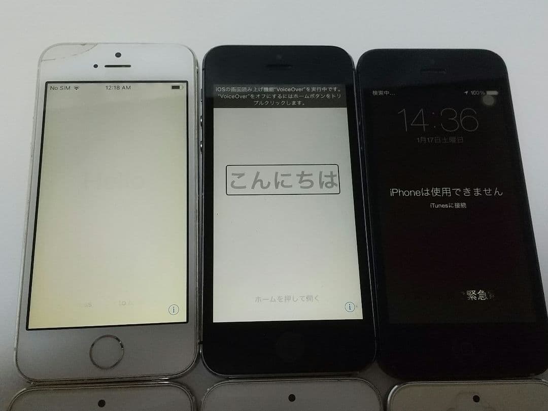 iPhone 5s ホワイト・ブラック ジャンクセット