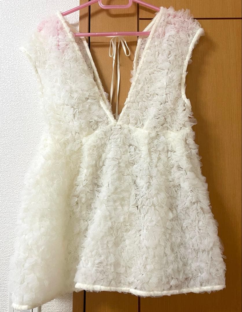 Mystrada デコラチュールブラウス　薄ベージュ