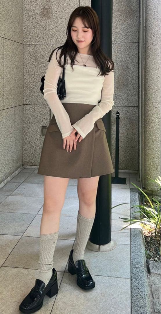 （FRAY I.D）ラップデザインミニスカパン