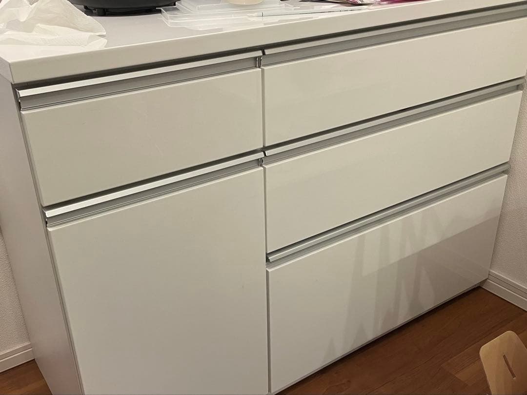 【8/25まで】キッチンカウンター（キュリー2 120CT WH）