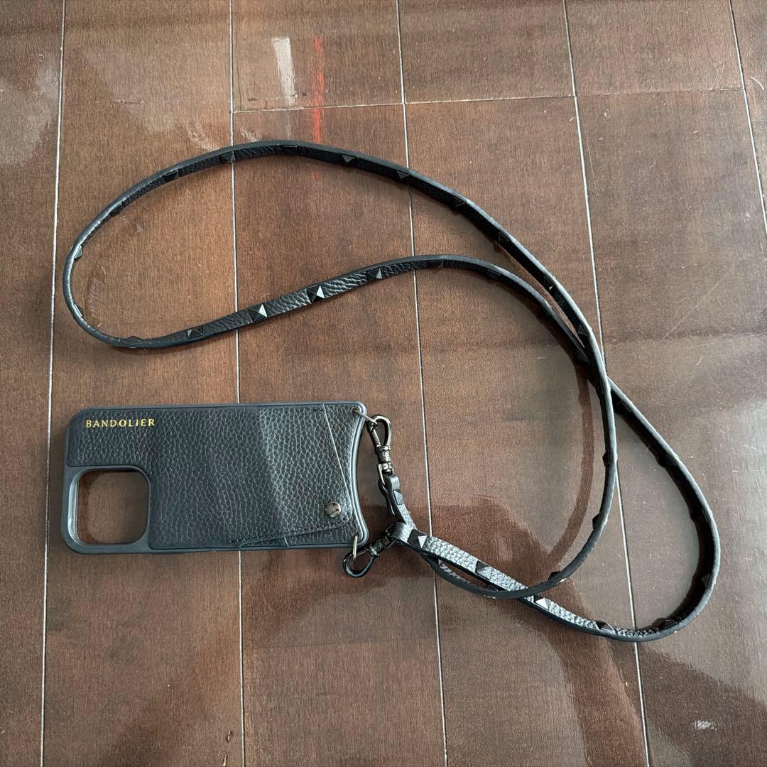BANDOLIER ブラックレザー iPhone13プロケース
