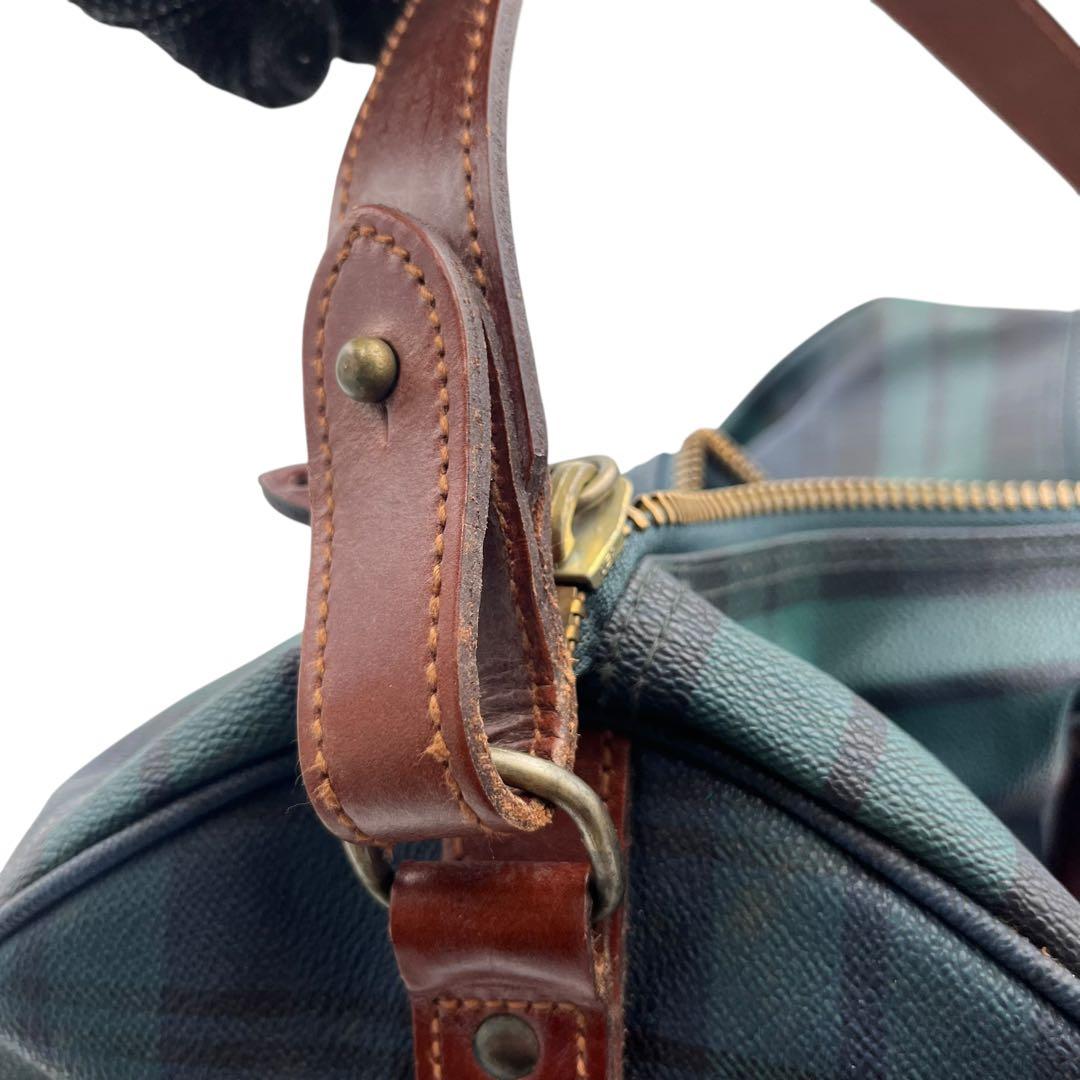 【ブラシ・南京錠付き】RALPH LAUREN ボストンバッグ レザー