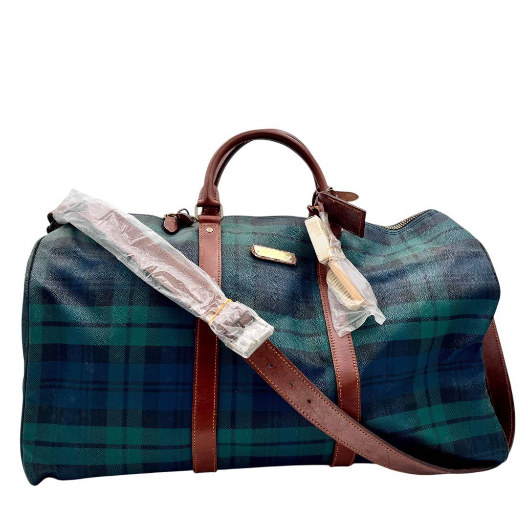 【ブラシ・南京錠付き】RALPH LAUREN ボストンバッグ レザー