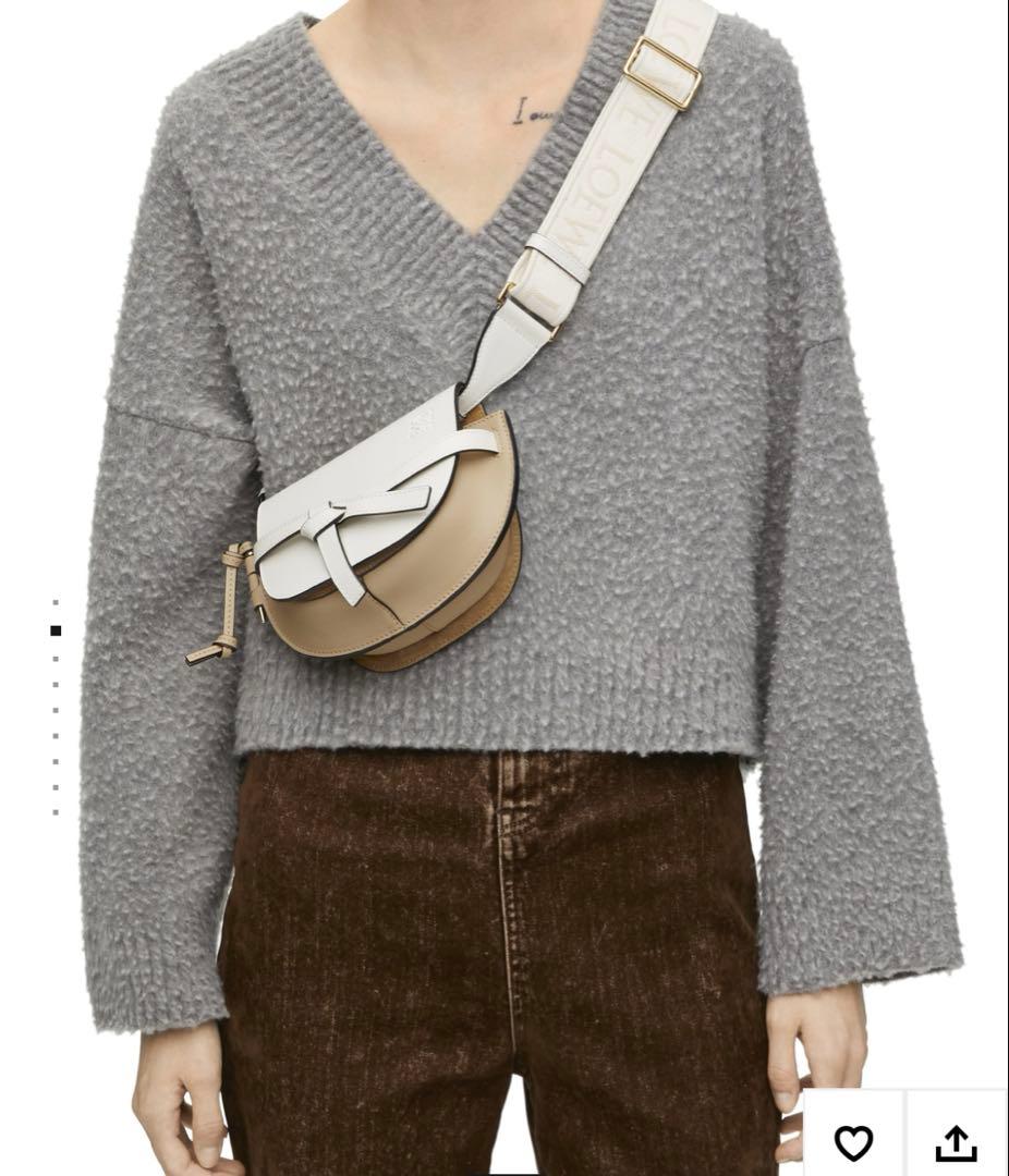 LOEWE ロエベゲートデュアルバッグミニブルーアイスバーグカーフ ジャカード