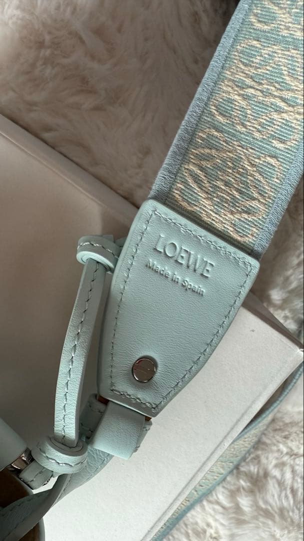 LOEWE ロエベゲートデュアルバッグミニブルーアイスバーグカーフ ジャカード