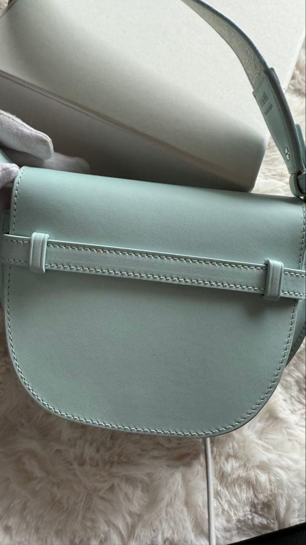 LOEWE ロエベゲートデュアルバッグミニブルーアイスバーグカーフ ジャカード