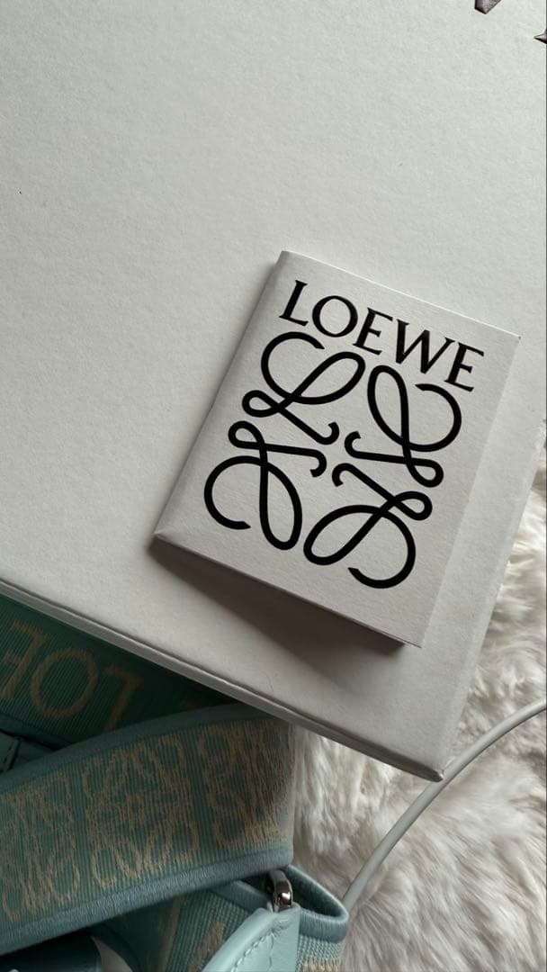 LOEWE ロエベゲートデュアルバッグミニブルーアイスバーグカーフ ジャカード