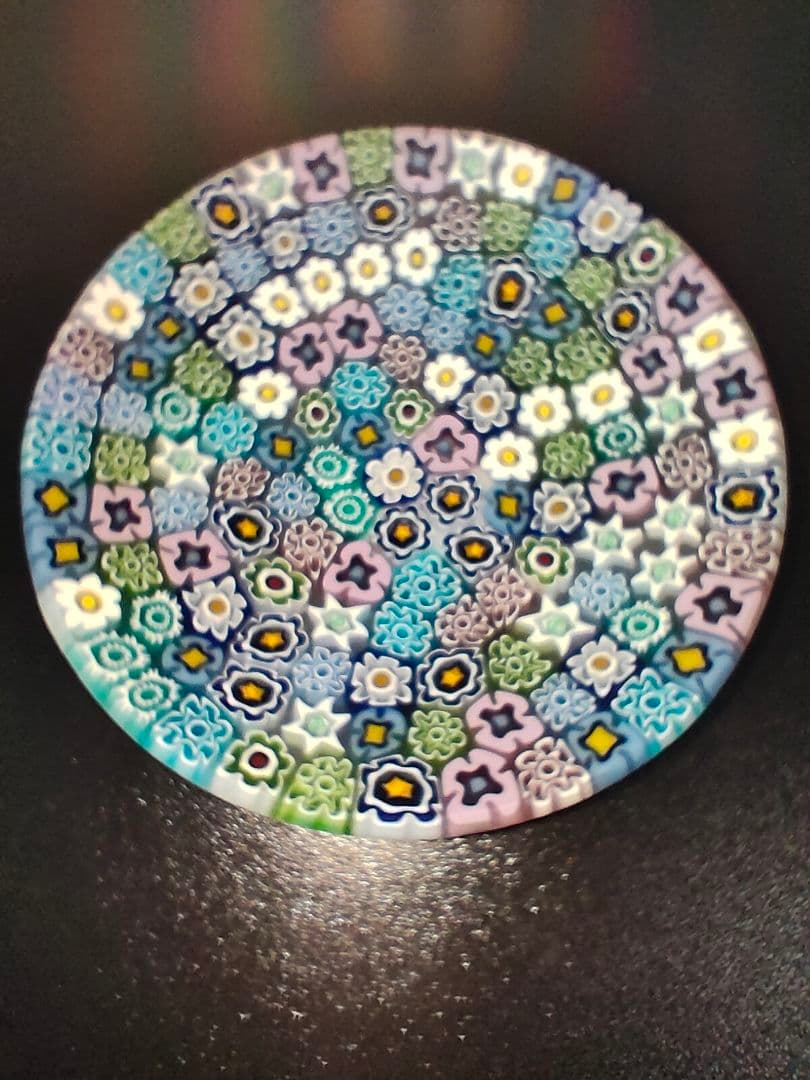 ベネチアングラス　ムラノ島　ミルフィオリ　小皿